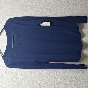 Blue long sleeve blouse, brand new still has tags.
